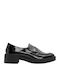 Leder Damen Mokassins in Schwarz Farbe
