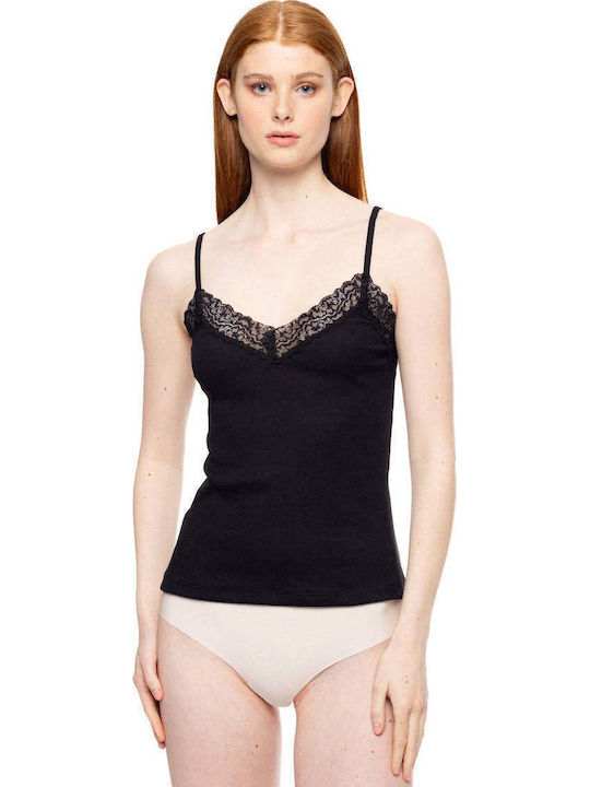 Pink Label Cotton Pink Women's Tank Top with Sp...