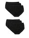 Baumwoll Damen-Slips MultiPack Schwarz