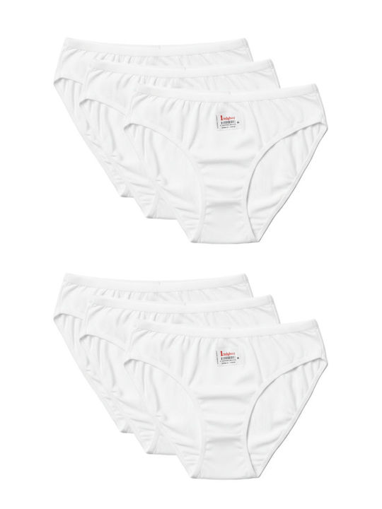 Baumwoll Damen-Slips MultiPack Weiß
