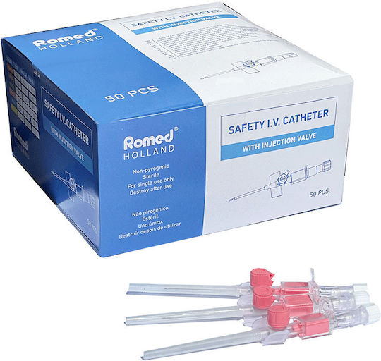 Romed Safety Venous Catheters Infusion Valve 18g 1.3x45mm S-ivcath-18g