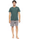 Ulisse Sommer Herrenpyjama Sea Green