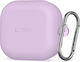 Tech-protect Силиконов Калъф с Кука Съвместим със Samsung Galaxy Buds 4 4 Pro Лилав