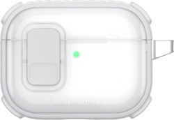 AmazingThing Husă din Silicon cu Cârlig în Culoare Transparentă pentru Apple AirPods Pro 3