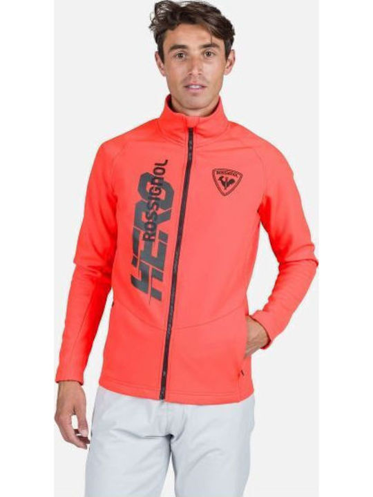 Men's Fleece Jacket with Hood Red