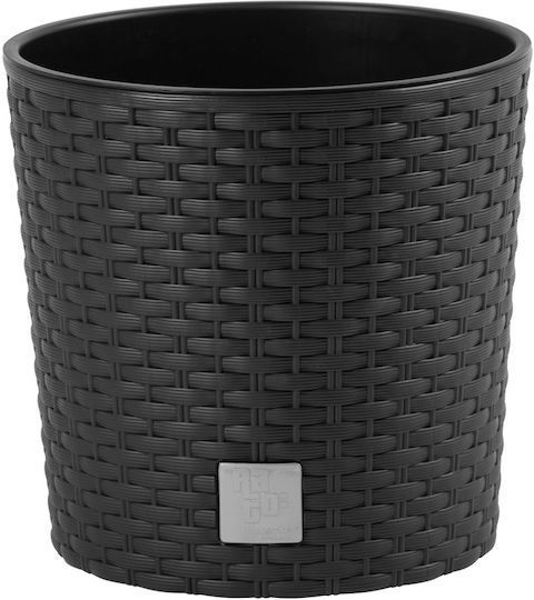 SGTT Plastic Round Pot Brown 19x19cm