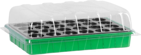 Tavă Pentru Răsaduri Cu Capac Transparent Din Plastic 24 Celule 33x23x10 Cm Tavă Pentru Răsaduri Cu Capac Transparent Din Plastic 24 Celule 33x23x10 Cm