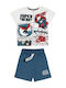 Kids Set with Shorts Summer 2pcs White