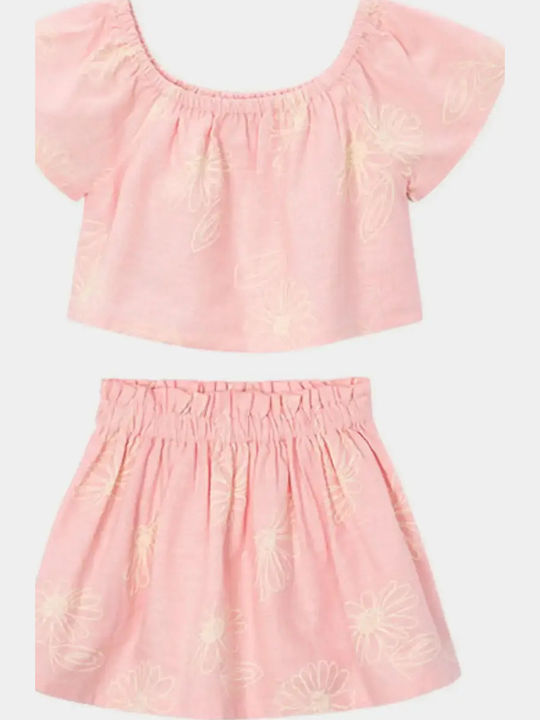 Mayoral Kinderbekleidungsset mit Rock Sommer 2 Stück Rosa Sanft Mayoral Kinderbekleidungsset mit Rock Sommer 2 Stück Rosa Sanft