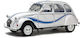 1/18 Citroen 2cv6 1983 ''france 3'' White W Blue Stripes