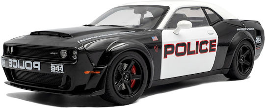 1/18 Dodge Challenger R T Scat Pack Widebody 2023 Police Black White