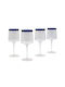 Hermia Set of White Wine Glasses Glass White 320ml 4 Pieces
