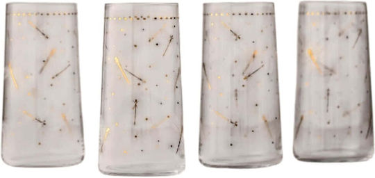 Hermia Set of Water Glasses Made of Glass in White Colour 520ml 4 Pieces
