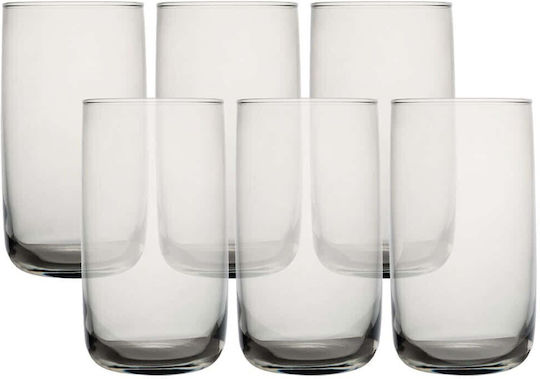 Hermia Set of Water Glasses Made of Glass in Gray Colour 365ml 6 Pieces