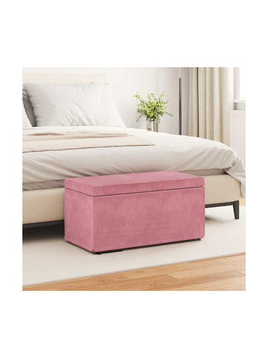 vidaXL Hocker Für Das Wohnzimmer Mit Samt Rosa 40x81x41cm