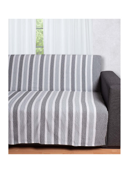 Silk Fashion Sofa Throws 2 Seater 180x250cm Grey