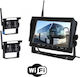 Kit 2 Camere Supraveghere Auto Wireless 5mp Metalice Ir Monitor 7 Inch Camioane Autobuze 12v-24v