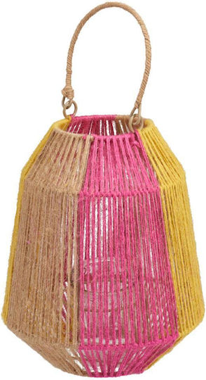 Koopman Metallische Rosa Laterne 21x21x25cm