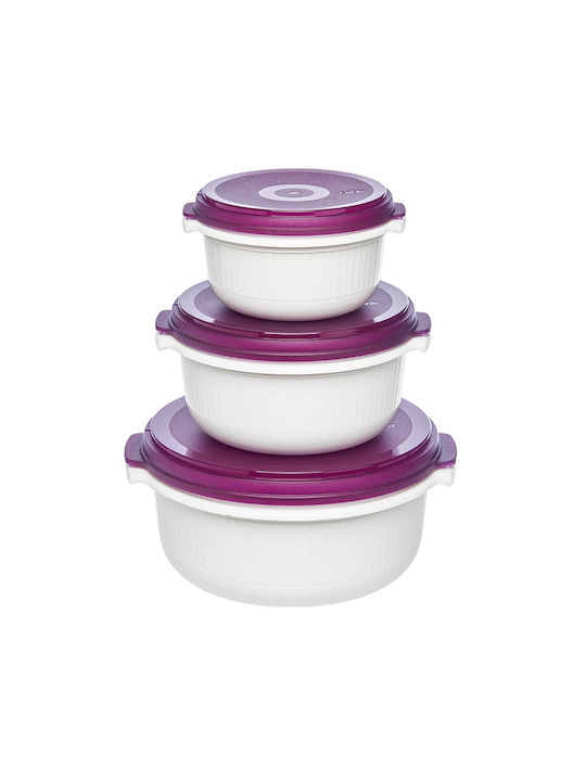 Emsa Set Lunch Boxes Plastic White 3 Pieces