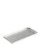 Servierplatte Rostfreier Stahl Silber 26x12cm