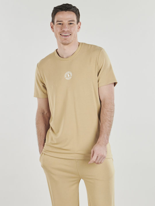 Polo Herrenbluse Kurzarm Beiges