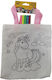 Non Woven Painting Bag Princess Set 6pcs 21x21.5x0.3cm