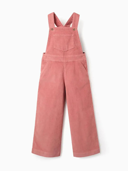 Kids Corduroy Dungarees Dusty Pink
