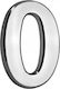 Number 0 Silver Abs House Apartment Number 70x100 Mm
