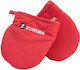 Zokura Fabric Red Oven Mitt 2 Pieces