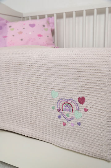 Viokarpet Waffel Babydecke Flieder 110x140cm