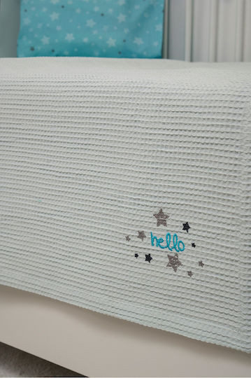 Viokarpet Waffle Blue Baby Blanket 110x140cm