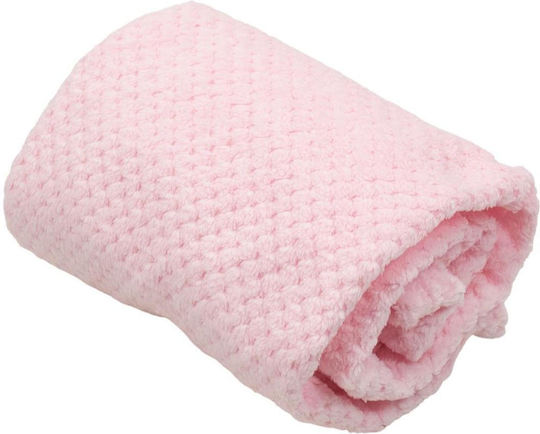 Kamtex Baby Nursery Swaddling Fleece Pink Blanket 86x96cm