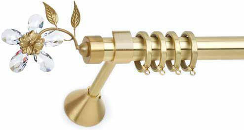 Anartisi Bară Metalică Pentru Perdele Margarita Single Φ25mm 160cm Nichel Satinat