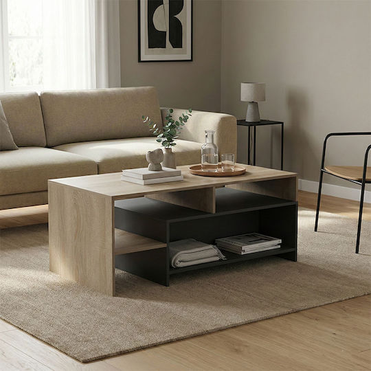 Măsuță Laterală Rectangulară Consa din Lemn Antracit L120xL60xÎ52.8cm