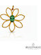 Velegrakis Charm with Stones with Stones from Gold 9K Green