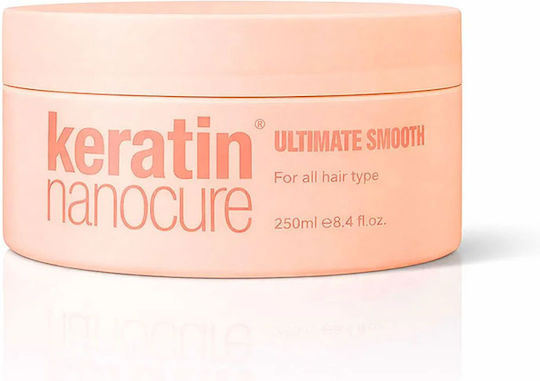 Keratin Nanocure Ultimate Smooth Haarmaske für Glanz mit Keratin & Argan 250ml