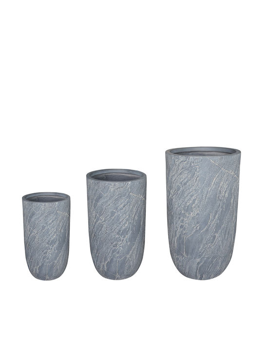 Pakketo Ceramic Gray Plant Pot 3pcs