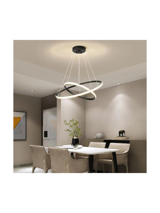 Powertech Κρεμαστό Φωτιστικό Μαύρο LED με Φυσικό Λευκό Φως 40x40x120εκ.