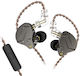 KZ In Ear Headphones Zsn Pro Mic Gray
