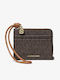 Wristlet Μικρό Γυναικείο Πορτοφόλι Καρτών Καφέ