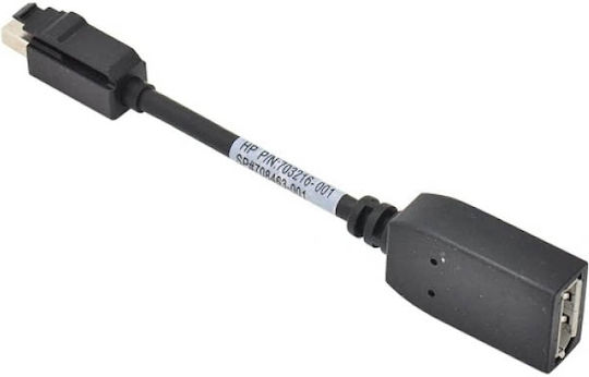 HP Μετατροπέας mini DisplayPort male σε mini DisplayPort female 1τμχ 703216-001