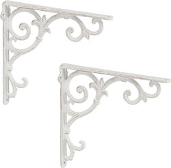 Relaxdays Suport Pentru Raft Din Metal Alb 245x245mm 2 Bucăți 10032098_49 Relaxdays Suport Pentru Raft Din Metal Alb 245x245mm 2 Bucăți 10032098_49