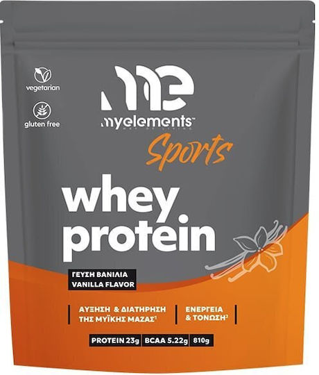 My Elements Sports Whey Protein Πρωτεΐνη Ορού Γάλακτος με Γεύση Vanilla 810gr