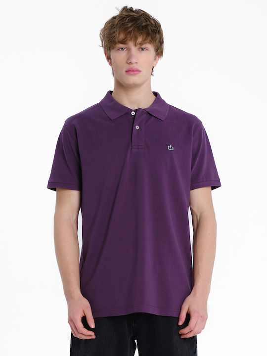 Emerson Emerson Short Sleeve Polo T-shirt Purple
