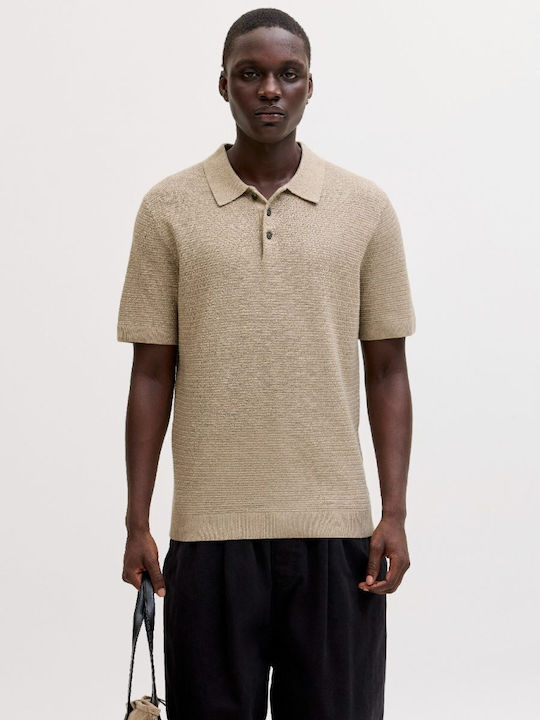 Jack & Jones Polo Μπλούζα Κοντομάνικη Κίτρινη