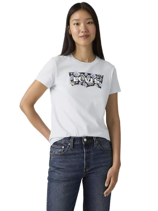 Levi's Bluza Damă Bumbac Mâneci Scurte Albastră Levi's Bluza Damă Bumbac Mâneci Scurte Albastră