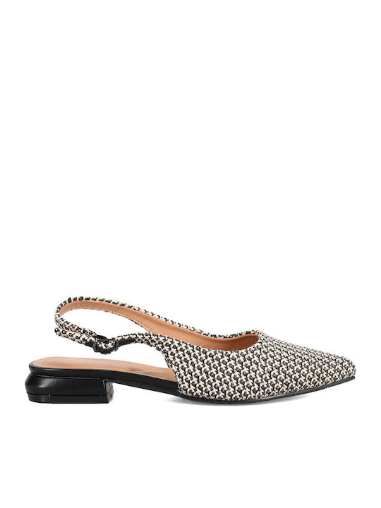 Γυναικείες Μπαλαρίνες Slingback με Λουράκι σε Μαύρο Χρώμα