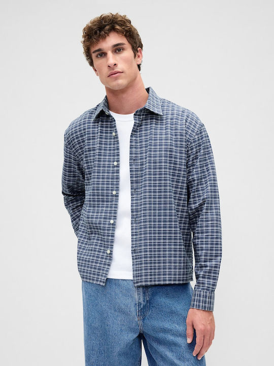 GAP Μακρυμάνικo Πουκάμισο Καρό Blue Plaid