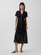 Sommer Midi Hemdkleid True Black