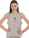 Women's Crop T-shirt Beige